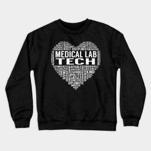 Medical Lab Tech Heart Crewneck Sweatshirt